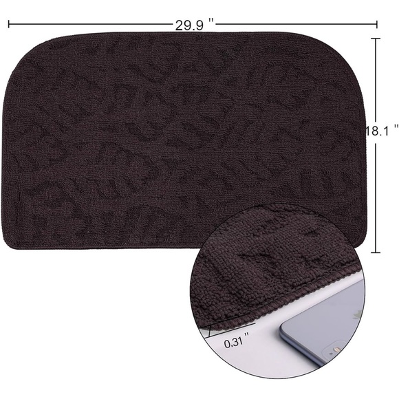 Indoor Door Mat 32x17 Washable Non-Slip Entry Rug NEW - Picture 3 of 7